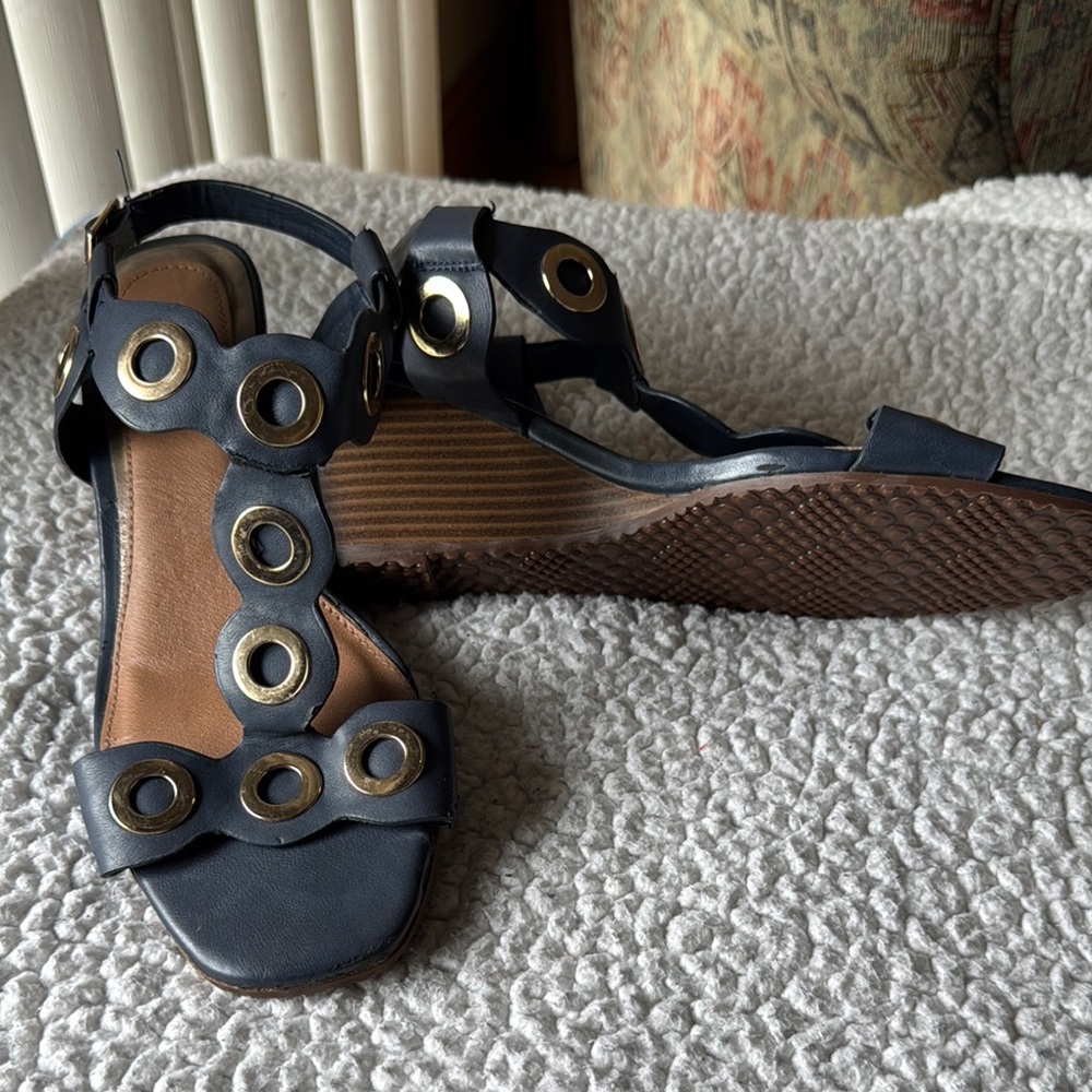 Sugar Gold and Blue Gladiator Sandals